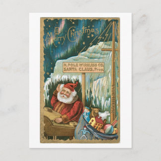 Cartes Pour Fêtes Annuelles Noël à l'ancienne, maison de Père Noël
