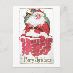Cartes Pour Fêtes Annuelles Noël à l'ancienne, Père Noël