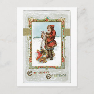 Cartes Pour Fêtes Annuelles Noël à l'ancienne, Père Noël
