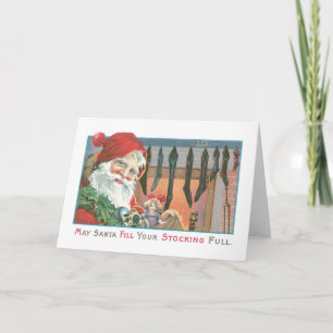 Cartes Pour Fêtes Annuelles Noël à l'ancienne, Père Noël