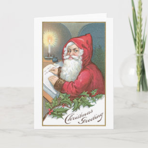 Cartes Pour Fêtes Annuelles Noël à l'ancienne, Père Noël