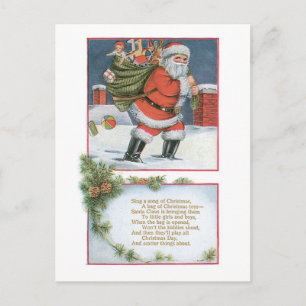 Cartes Pour Fêtes Annuelles Noël à l'ancienne, Père Noël