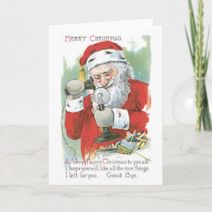 Cartes Pour Fêtes Annuelles Noël à l'ancienne, Père Noël