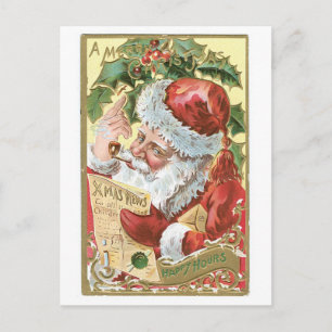 Cartes Pour Fêtes Annuelles Noël à l'ancienne, Père Noël