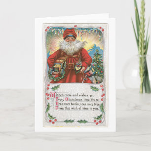 Cartes Pour Fêtes Annuelles Noël à l'ancienne, Père Noël