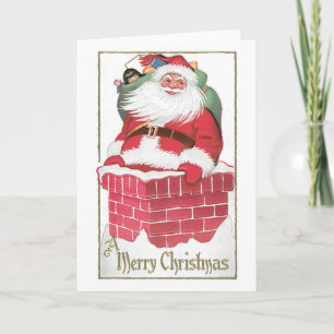 Cartes Pour Fêtes Annuelles Noël à l'ancienne, Père Noël