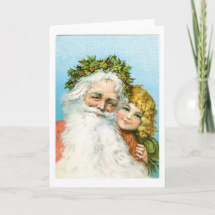 Cartes Pour Fêtes Annuelles Noël à l'ancienne, Père Noël