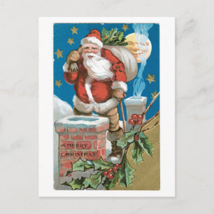 Cartes Pour Fêtes Annuelles Noël à l'ancienne, Père Noël