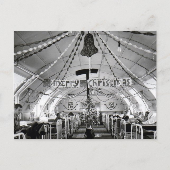 Cartes Pour Fêtes Annuelles Noël à l'hôpital Ward Seconde Guerre mondiale (Devant)