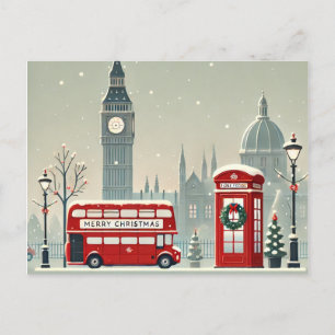 Cartes Pour Fêtes Annuelles Noël à Londres   Big Ben & Londres festif