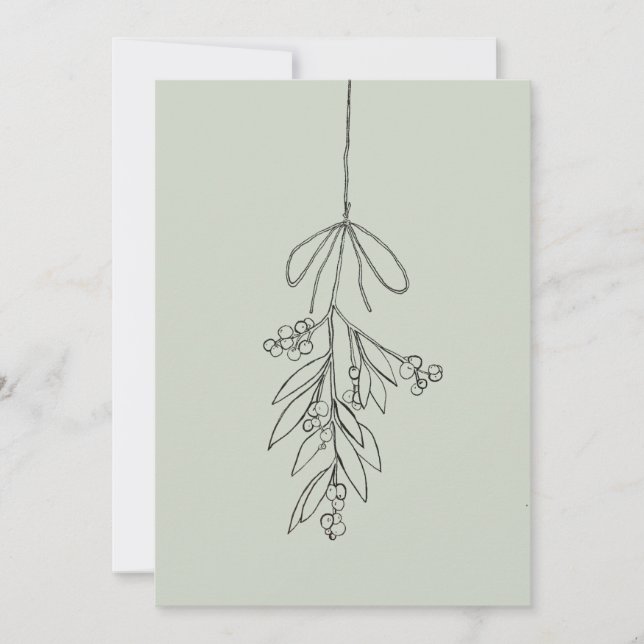 Cartes Pour Fêtes Annuelles Noël à Mistletoe (Devant)