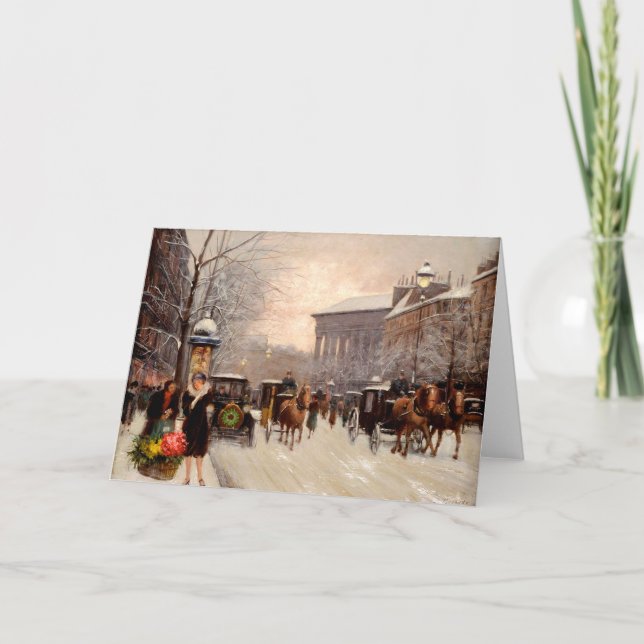Cartes Pour Fêtes Annuelles Noël à Paris 1941 (Devant)