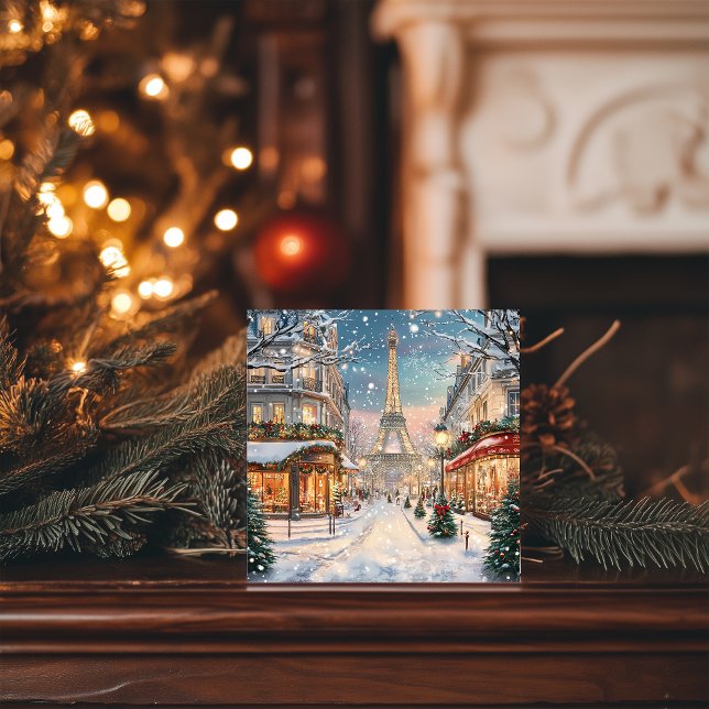 Cartes Pour Fêtes Annuelles Noël à Paris : Tour Eiffel Wonderland (Créateur téléchargé)