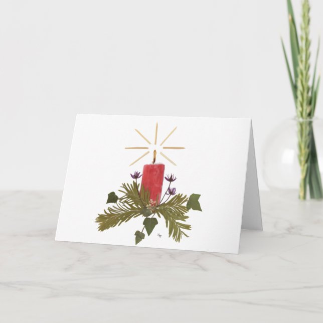 Cartes Pour Fêtes Annuelles Noël a pressé des conceptions de fleur (Devant)