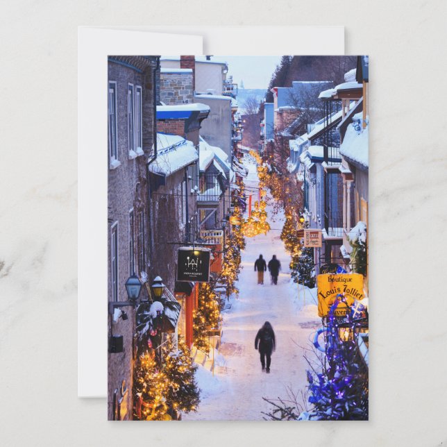 Cartes Pour Fêtes Annuelles Noël À Quartier Petit Champlain (Québec) (Devant)