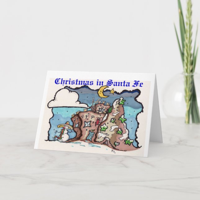 Cartes Pour Fêtes Annuelles Noël à Santa Fe (Devant)