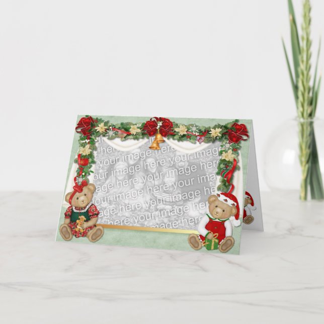 Cartes Pour Fêtes Annuelles Noël à Teddy Bear (Devant)