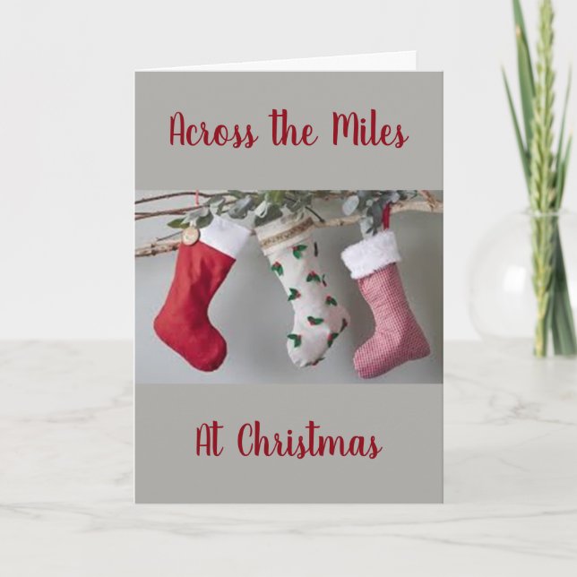 CARTES POUR FÊTES ANNUELLES NOËL *À TRAVERS LES MILES* (Devant)