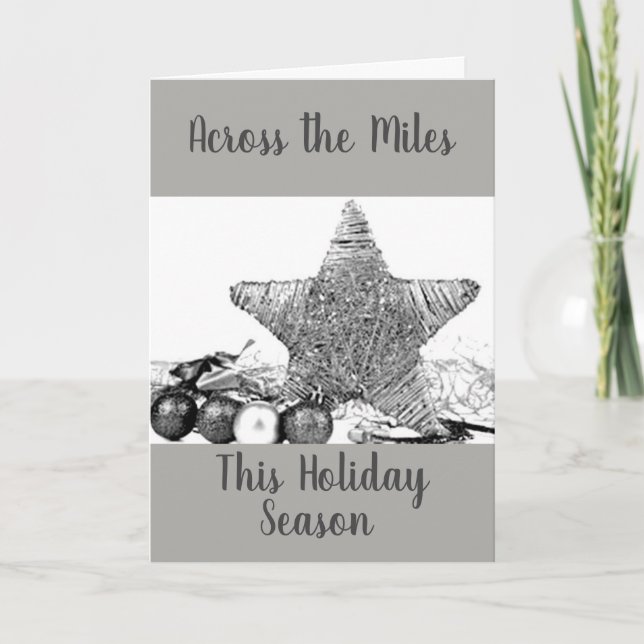 CARTES POUR FÊTES ANNUELLES NOËL *À TRAVERS LES MILES* (Devant)