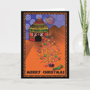 Cartes Pour Fêtes Annuelles Noël africain