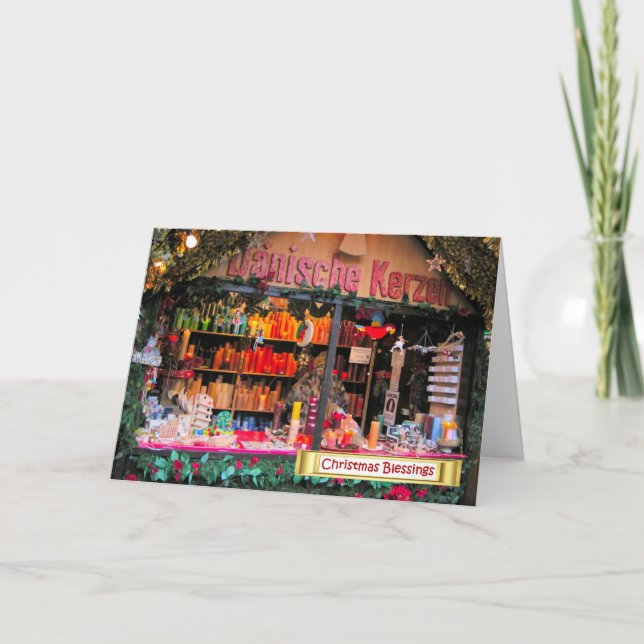 Cartes Pour Fêtes Annuelles Noël allemand, bougies illuminent Noël (Devant)