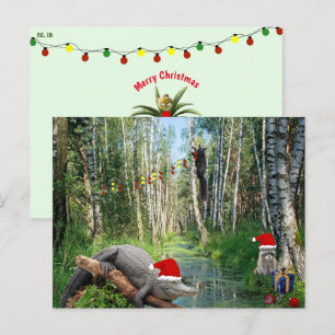 Cartes Pour Fêtes Annuelles Noël Alligator des marais et faune de Floride