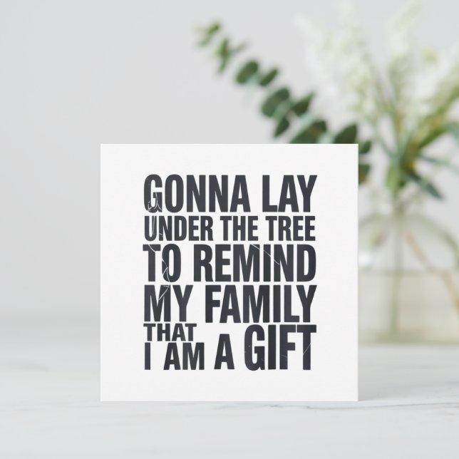 Cartes Pour Fêtes Annuelles Noël Allongera Sous La Famille Arbre De Noël (Debout devant)