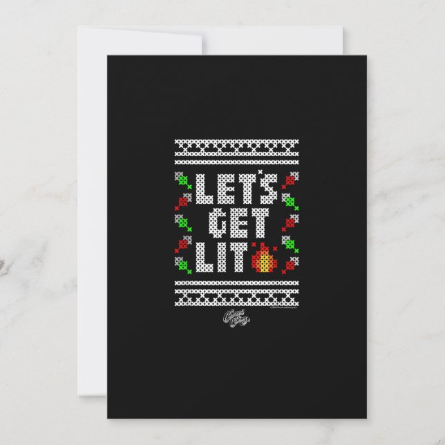 Cartes Pour Fêtes Annuelles Noël amusant - Laissons-nous s'éclairer (Devant)