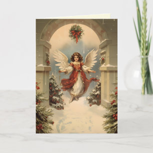 Cartes Pour Fêtes Annuelles noël ange si sucré vintage