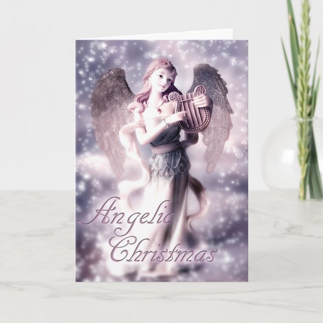 Cartes Pour Fêtes Annuelles Noël angélique (Devant)