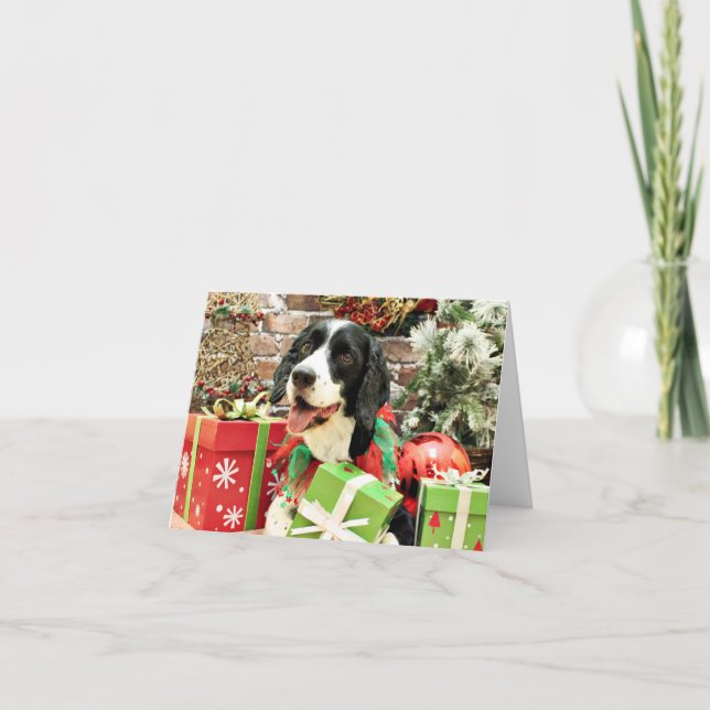 Cartes Pour Fêtes Annuelles Noël - Anglais Springer Spaniel - Betsy (Devant)