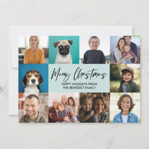 CARTES POUR FÊTES ANNUELLES NOËL ANNÉE EN REVUE 10 PHOTOS VACANCES