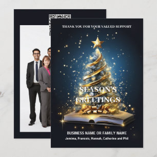 Cartes Pour Fêtes Annuelles Noël arbre de Noël livre ouvert do-it-yourself cod