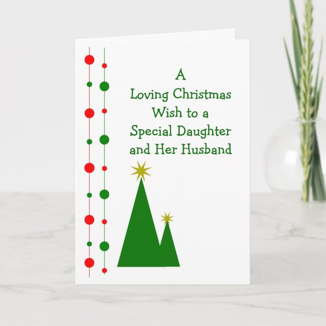 Cartes Pour Fêtes Annuelles Noël Arbres Fille Et Belle-Fille Noël (Devant)