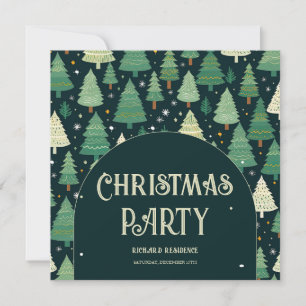 Cartes Pour Fêtes Annuelles Noël Arbres Moderne Sage Vert Motif Party