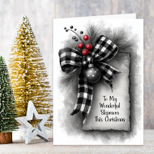 Cartes Pour Fêtes Annuelles Noël Arc en Carreaux de Buffalo pour Belle-Mère