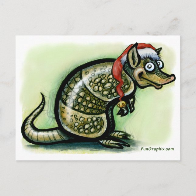 Cartes Pour Fêtes Annuelles Noël Armadillo (Devant)