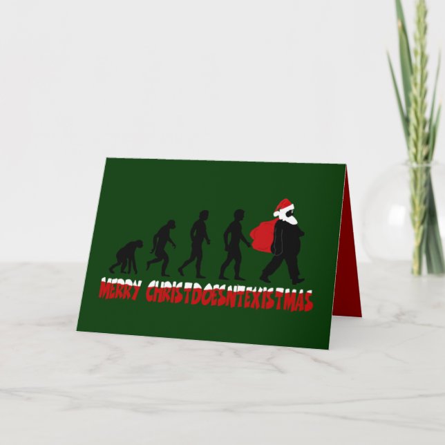 Cartes Pour Fêtes Annuelles Noël athée (Devant)