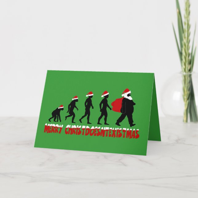 Cartes Pour Fêtes Annuelles Noël athée (Devant)