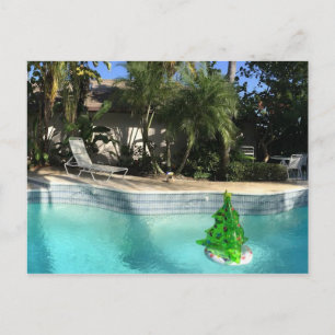 Cartes Pour Fêtes Annuelles Noël au bord de la piscine