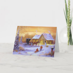 Cartes Pour Fêtes Annuelles Noël au Cabine