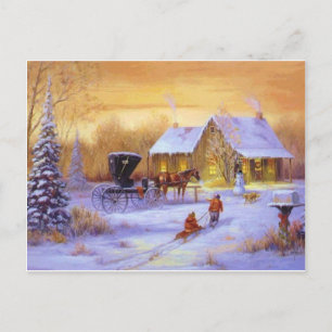 Cartes Pour Fêtes Annuelles Noël au Cabine