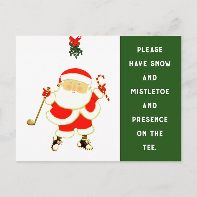 Cartes Pour Fêtes Annuelles Noël au golf (Devant)