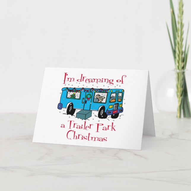 Cartes Pour Fêtes Annuelles Noël au parc des remorques (Devant)