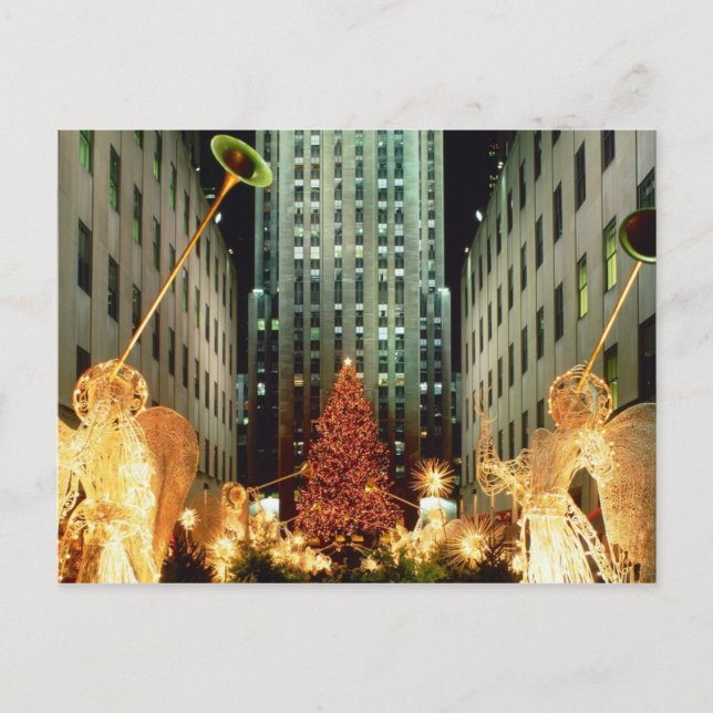 Cartes Pour Fêtes Annuelles Noël au Rockefeller Center (Devant)
