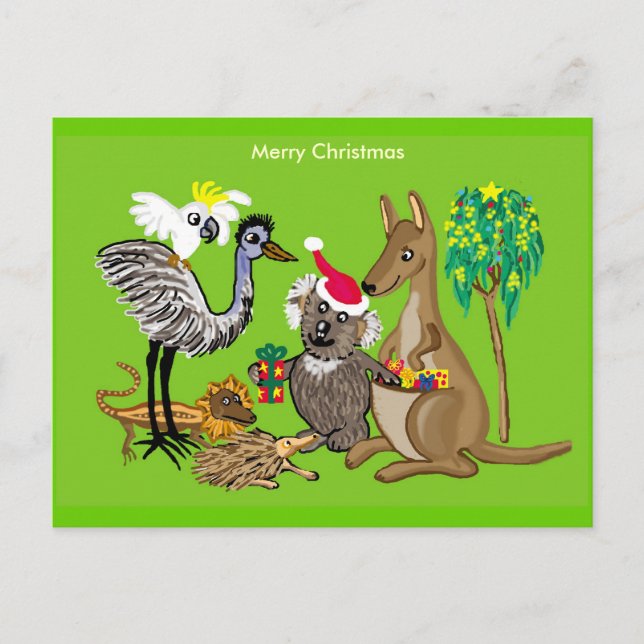 Cartes Pour Fêtes Annuelles Noël australien (Devant)