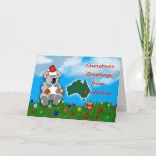 Cartes Pour Fêtes Annuelles Noël australien marsupial de koala de Noël