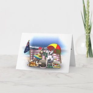 Cartes Pour Fêtes Annuelles Noël australien sur la plage