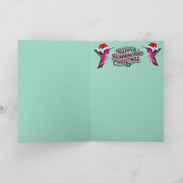 Cartes Pour Fêtes Annuelles Noël aux colibris (Intérieur)
