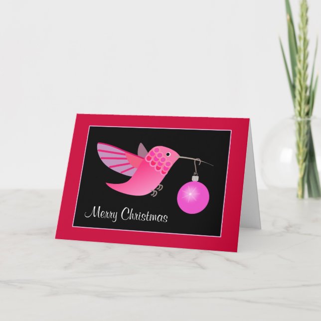 Cartes Pour Fêtes Annuelles Noël aux colibris (Devant)